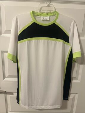 Ladies White, Black & Lime Athletic Performance Tee NWT